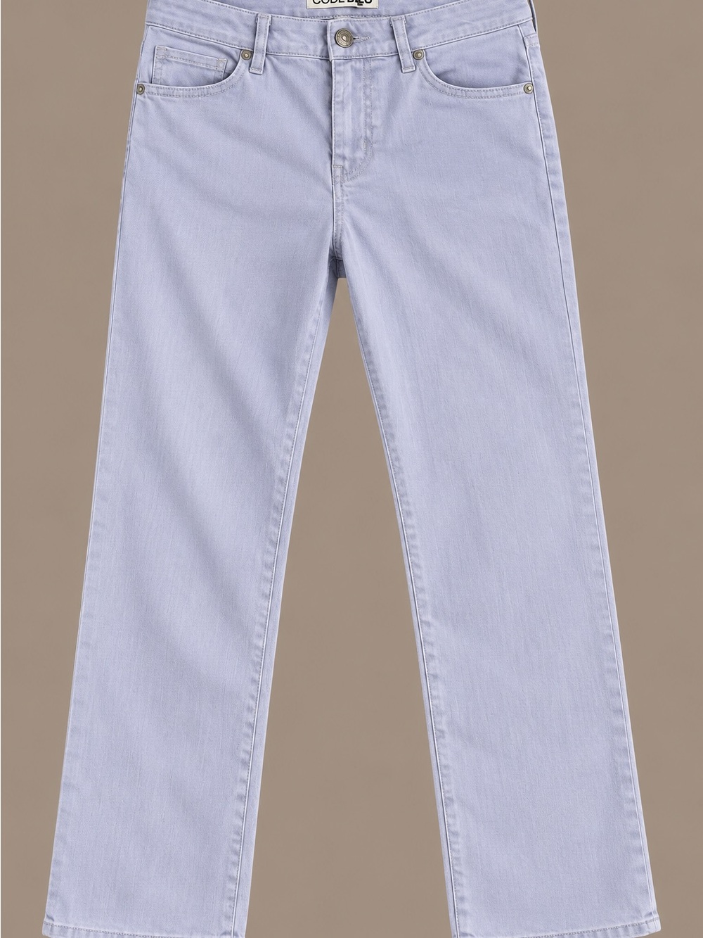 Code Bleu Pastel Lavender Straight-Leg Women’s Jeans Capri